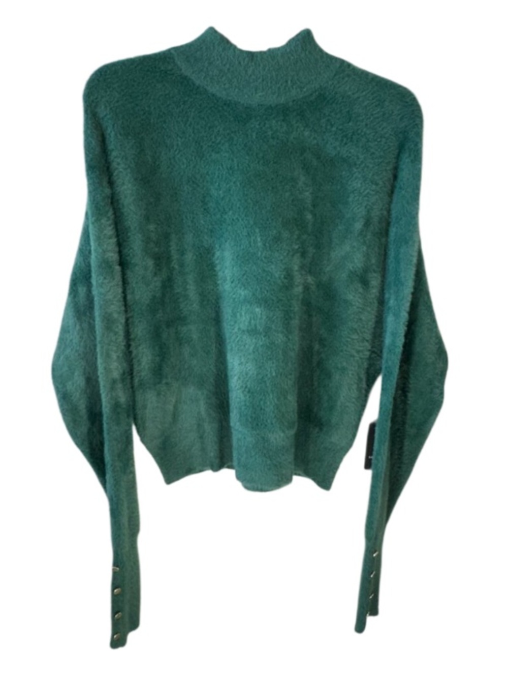 NWT Bailey/44 Emerald Green Fuzzy Mockneck Sweater
